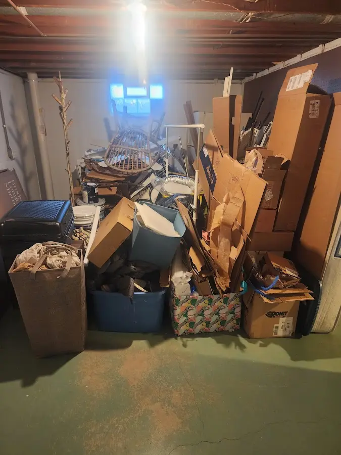 Roll-off dumpster container at job site for 4 Yard Dumpster Rental in Chandler